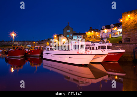 En Angleterre, Northumberland, Northumberland Heritage Coast. Des bateaux de plaisance amarrés Banque D'Images