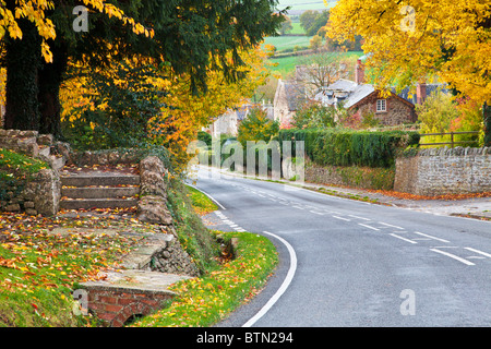 L'automne vue sur la campagne des Cotswolds à partir du village de Coleshill, Wiltshire, England, UK Banque D'Images