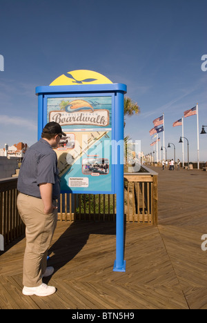 Nouveau trottoir de bois Myrtle Beach en Caroline du Sud USA Banque D'Images