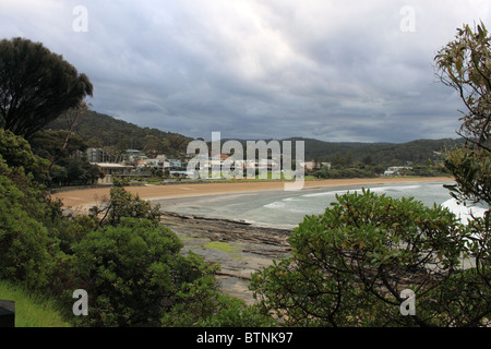 Lorne main beach front resort et, Great Ocean Road, Victoria, Australie, Océanie Banque D'Images