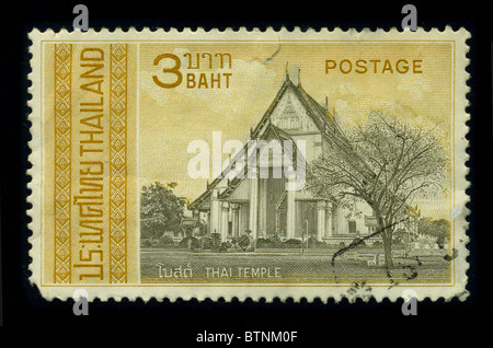 Thaïlande - VERS 1980 : un timbre imprimé en Thaïlande de l'image montre dédiée à l'Art et l'architecture du temple thaïlandais de temples Bouddhistes en Thaïlande vers 1980. Banque D'Images