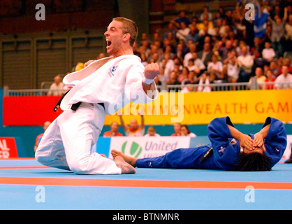 Graham Randall remporte l'or en judo aux Jeux du Commonwealth de Melbourne 2006 Banque D'Images