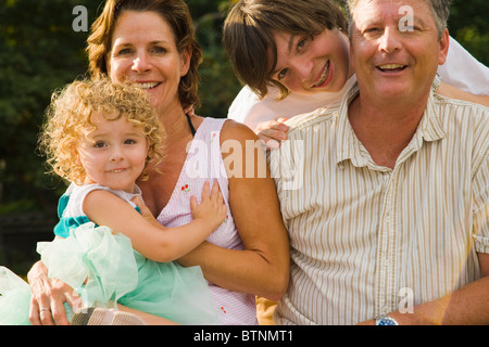 Portrait de famille de quatre Banque D'Images