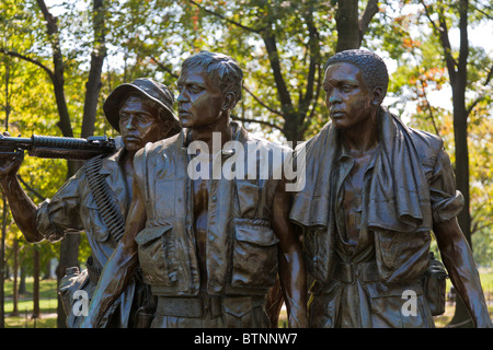 Washington DC - Sep 2009 - Trois soldats statue au Vietnam Veterans Memorial à Washington DC