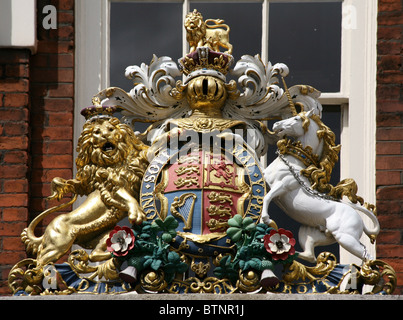 La Armoiries royales au Collège d'armes, Londres Banque D'Images