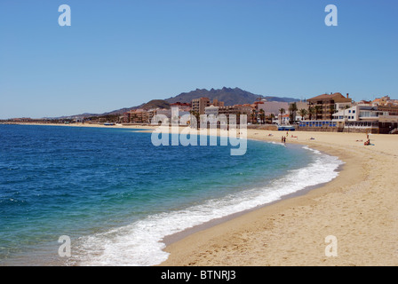 Afficher le long de la plage, Garrucha, la Province d'Almeria, Costa Almeria, Andalousie, Espagne, Europe de l'Ouest. Banque D'Images