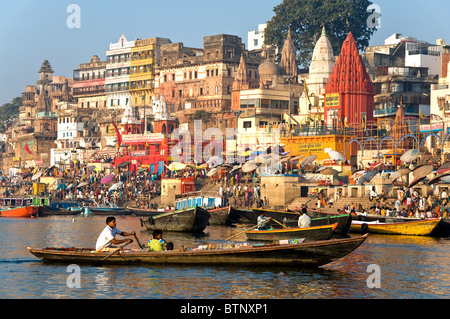 Ghats, Varanasi, Uttar Pradesh, Inde Banque D'Images