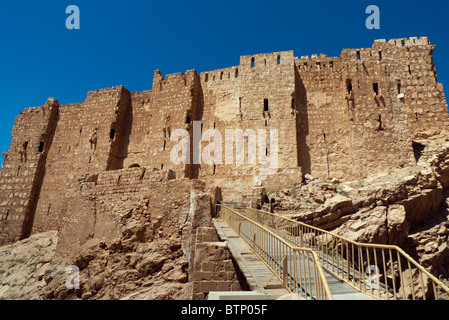 Palmyre Château Forteresse un site du patrimoine mondial d'origines très anciennes de la période mamelouke également connu sous le nom de Tadmor, la Syrie centrale Banque D'Images