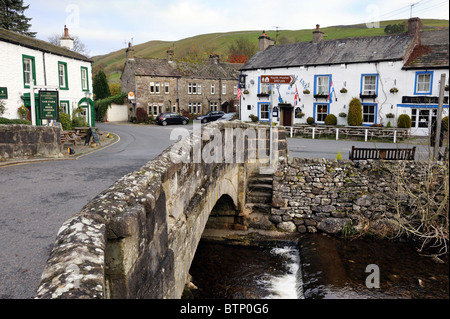 Le village de Kettlewell, Wharfedale, Yorkshire Dales National Park, England. Banque D'Images