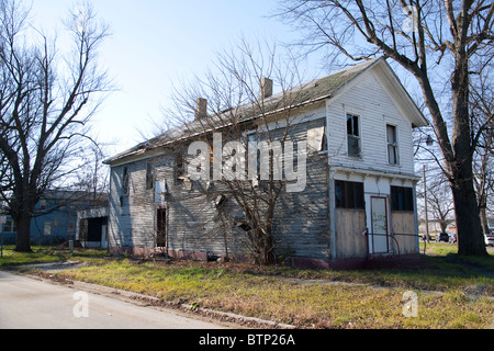 Maison vide Saginaw Michigan USA Banque D'Images