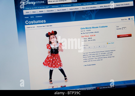 Halloween Disney Store site web en ligne Banque D'Images