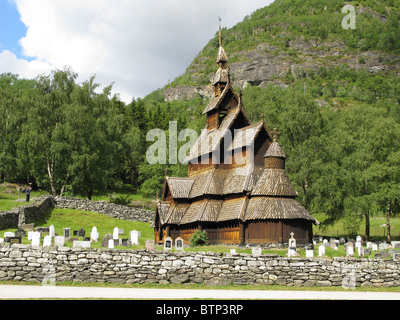 Borgund Borgund Stavkirke,, Laerdalen, Sogn og Fjordane, en Norvège. Banque D'Images