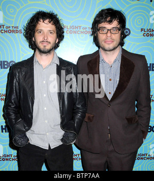 Deuxième saison Première de HBO'S FLIGHT OF THE CONCHORDS Banque D'Images