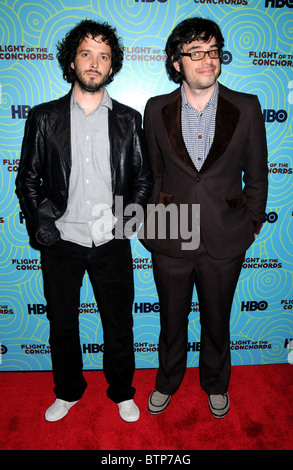 Deuxième saison Première de HBO'S FLIGHT OF THE CONCHORDS Banque D'Images