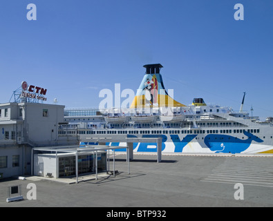 Ferry et le port terminal - Gênes - Italie Banque D'Images