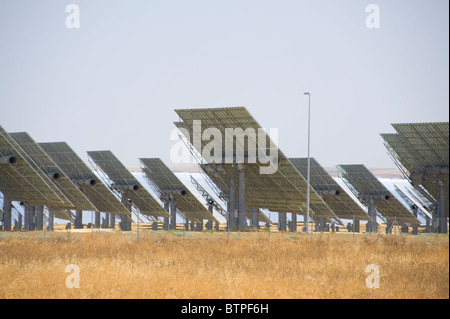 Réflecteur solaire, centrale solaire Solucar, Séville, Andalousie, Espagne Banque D'Images