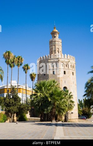 Torre del Orro, Séville, Andalousie, Espagne Banque D'Images