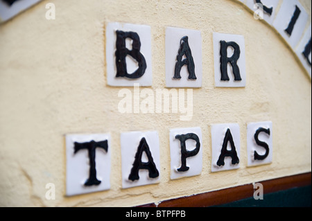 Bar à Tapas Signe, Séville, Espagne Banque D'Images