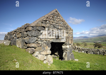 Vieille ferme abandonnée Bwlch Mawr Clynnog Fawr péninsule Llyen North Wales UK Banque D'Images