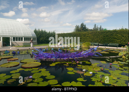 Hardy - Piscine d'art d'artisan verre Dale Chihuly au Jardin Botanique de New York en 2006. Banque D'Images