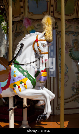 Fairground carousel ride Cannes France Banque D'Images