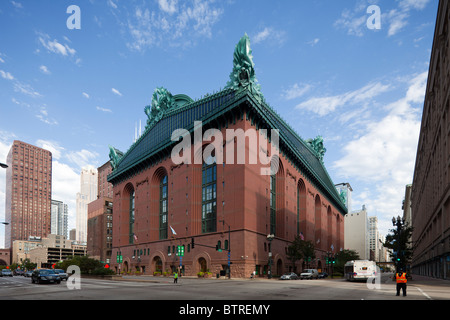 Harold Washington Library Center, de l'État et Van Buren Rues, Chicago, Illinois, États-Unis Banque D'Images