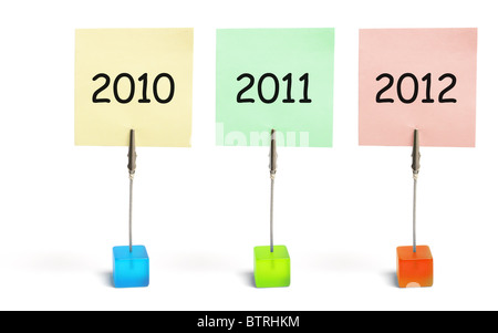 Memo Clips avec Ans Banque D'Images