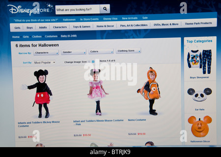 Halloween Disney Store site web en ligne Banque D'Images