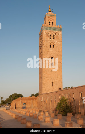 Minaret de la Koutoubia Marrakech Maroc Afrique du Nord Banque D'Images