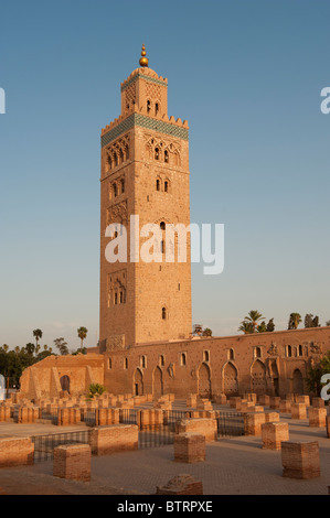 Minaret de la Koutoubia Marrakech Maroc Afrique du Nord Banque D'Images