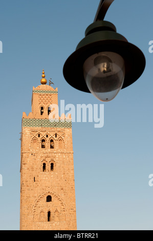 Minaret de la Koutoubia Marrakech Maroc Afrique du Nord Banque D'Images