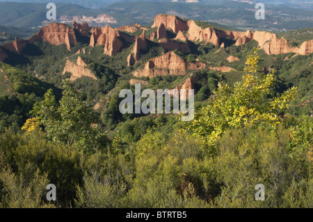 Las Médulas, Leon, Espagne. Banque D'Images