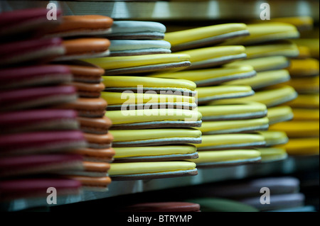 Chaussons en cuir Babouches Marrakech Maroc Afrique du Nord Banque D'Images