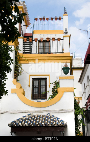 Santa Cruz de la vieille ville près de La Giralda Séville Espagne Banque D'Images