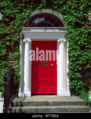 Porte de style géorgien, Fitzwilliam Square, Dublin, Dublin, Irlande Banque D'Images