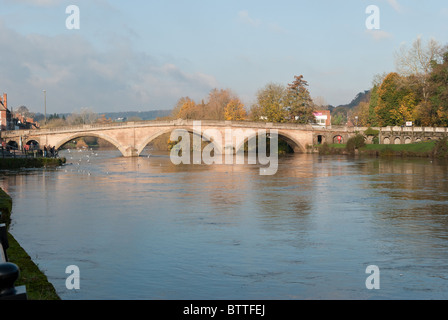 Bewdley Bridge qui a été conçu par Thomas Telford enjambe la rivière Severn à Bewdley dans le Worcestershire Banque D'Images