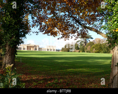 Stowe House et Mansion dans Stowe paysage de jardins, Buckingham, Bucks, Royaume-Uni Banque D'Images