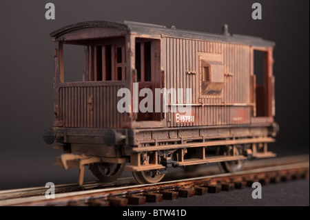 British Railways 20 Ton Van de frein Banque D'Images