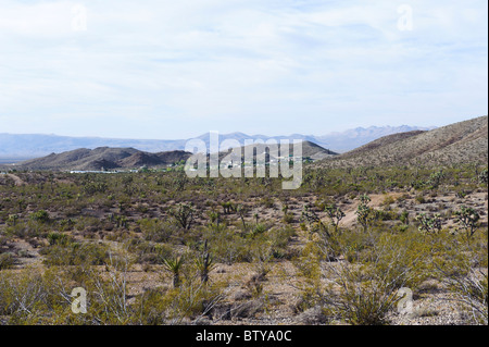 Projecteur de Nevada depuis les hauteurs au sud de la ville Banque D'Images