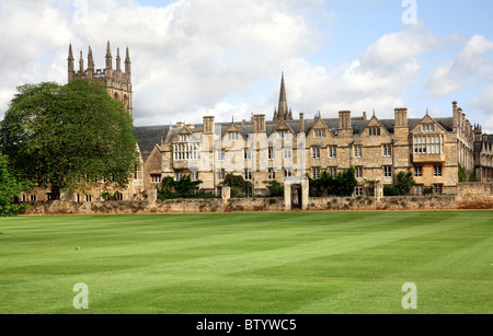 Merton College, Oxford University de Christ Church Meadow Banque D'Images