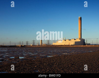 Station d'alimentation des grains, Isle of Grain, Kent UK Banque D'Images