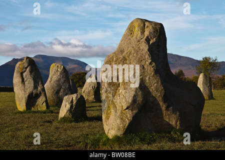 Le cercle de pierres de Castlerigg, près de Keswick, Parc National de Lake District, Cumbria, Angleterre. Banque D'Images