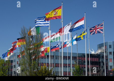 Drapeaux des membres de l'UE, Luxembourg Banque D'Images