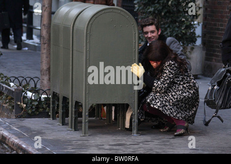 Le Cast de Ugly Betty Sur le tournage à New York Banque D'Images