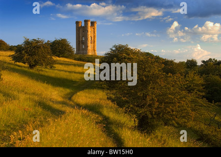 Broadway Tower près du village de Broadway, Worcestershire dans les Cotswolds. Banque D'Images