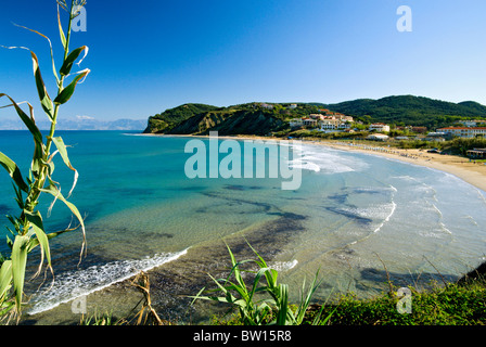 Plage de San Stefano, nord ouest de Corfou, îles Ioniennes, Grèce. Banque D'Images