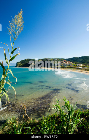 Plage de San Stefano, nord ouest de Corfou, îles Ioniennes, Grèce. Banque D'Images