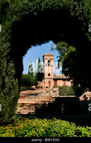 Parador de Grenade Alhambra Grenade, Andalousie Espagne Golden Palace Banque D'Images