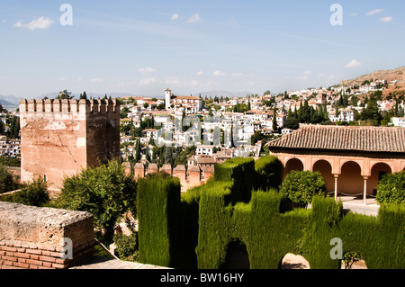 Alhambra Granada Andalousie Espagne Golden Palace Banque D'Images