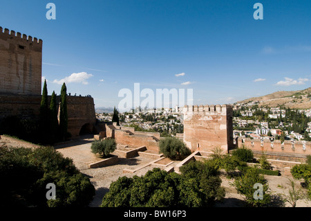 Alhambra Granada Andalousie Espagne Golden Palace Banque D'Images